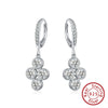 925 Sterling Silver Geometric Long Pendant Earrings With Heart Shape Flower Cartoon Characters Wave Star Shape Animal Zodiac Letters Numbers Text Patterns