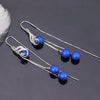 925 Sterling Silver Geometric Long Tassel Threader Earrings Elegant Light Luxury Phoenix Drop Ear Line