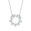 Sterling Silver Geometric Microinlaid Zircon Pendant Necklace Electroplated Women's Minimalist Design