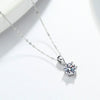 925 Sterling Silver Geometric Moissanite Pendant Necklace For Women With Six Prong Setting Electroplated Cross Chain Minimalist Style