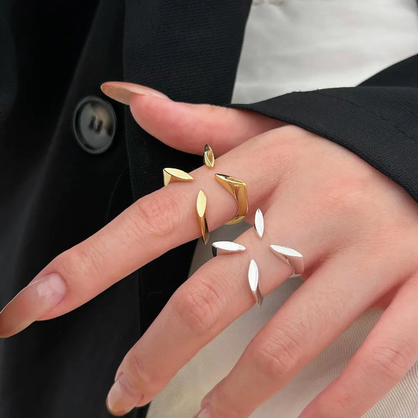 Sterling Silver Geometric Open Rings