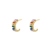 925 Sterling Silver Geometric Pattern Electroplated Earrings