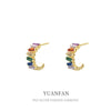 925 Sterling Silver Geometric Pattern Electroplated Earrings