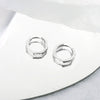 925 Sterling Silver Geometric Polygon Ear Clips For Women Minimal Elegant Electroplated Ear Buckle