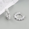 Sterling Silver Geometric Punk Metal Earring For Women
