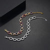 Sterling Silver Geometric Rainbow Diamond Bracelet With Retro Gold Tone Design For Women Elegant Wholesale Jewelry Gift