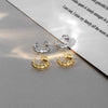 Sterling Silver Geometric Rhomboid Clipon Earrings With Electroplated Finish Minimalist Allmatch Design For Women
