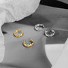 Sterling Silver Geometric Rhomboid Clipon Earrings With Electroplated Finish Minimalist Allmatch Design For Women