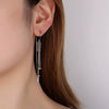 925 Sterling Silver Geometric Round Bead Abacus Long Tassel Threader Earrings Elegant Light Luxury Style