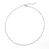 925 Sterling Silver Geometric Round Bead Necklace With Snake Bone Chain Electroplated Minimal Elegant Clavicle Chain For Women And Couples