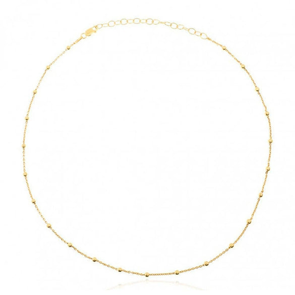 925 Sterling Silver Geometric Round Bead Necklace With Snake Bone Chain Electroplated Minimal Elegant Clavicle Chain For Women And Couples