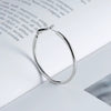 925 Sterling Silver Geometric Round Hoop Earrings Electroplated Minimalist Statement Jewelry
