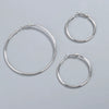 925 Sterling Silver Geometric Round Hoop Earrings Electroplated Minimalist Statement Jewelry