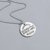 Sterling Silver Geometric Round Tag Pendant Necklace With Ball Chain Electroplated Retro Hip Hop Trendy Jewelry