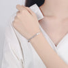 925 Sterling Silver Geometric Round Tassel Bracelet For Women Simple Fashion Electroplated Light Luxury Jewelry