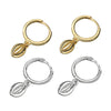Sterling Silver Geometric Shell Earrings Minimal Versatile Elegant Fashion Earrings