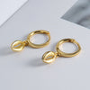 Sterling Silver Geometric Shell Earrings Minimal Versatile Elegant Fashion Earrings