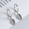 Sterling Silver Geometric Shell Earrings Minimal Versatile Elegant Fashion Earrings