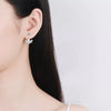 925 Sterling Silver Geometric Snowflake Earrings With Moissanite Inlay Electroplated Fashion Earrings For Women