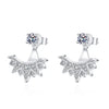 925 Sterling Silver Geometric Snowflake Earrings With Moissanite Inlay Electroplated Fashion Earrings For Women