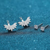 925 Sterling Silver Geometric Snowflake Earrings With Moissanite Inlay Electroplated Fashion Earrings For Women
