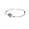 925 Sterling Silver Geometric Square Head Snake Chain Bracelet Minimalist Light Luxury Jewelry For Men And Women