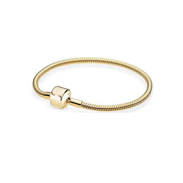 925 Sterling Silver Geometric Square Head Snake Chain Bracelet Minimalist Light Luxury Jewelry For Men And Women
