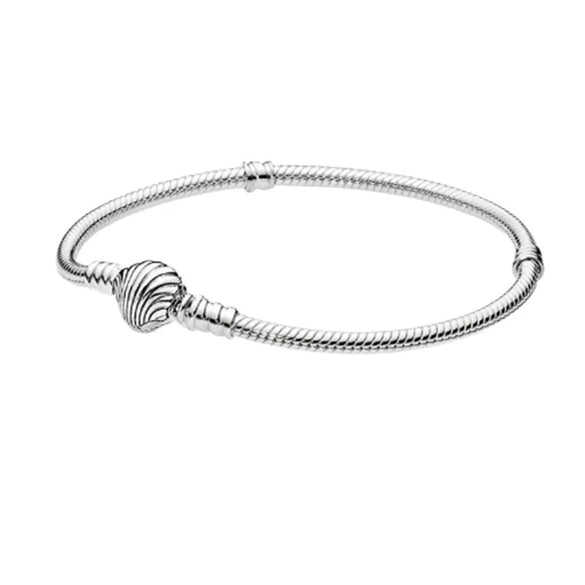 925 Sterling Silver Geometric Square Head Snake Chain Bracelet Minimalist Light Luxury Jewelry For Men And Women