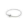 925 Sterling Silver Geometric Square Head Snake Chain Bracelet Minimalist Light Luxury Jewelry For Men And Women