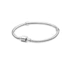 925 Sterling Silver Geometric Square Head Snake Chain Bracelet Minimalist Light Luxury Jewelry For Men And Women