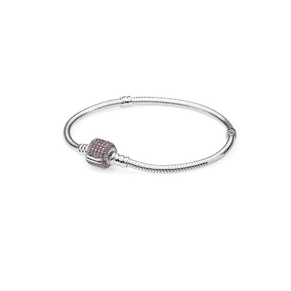 925 Sterling Silver Geometric Square Head Snake Chain Bracelet Minimalist Light Luxury Jewelry For Men And Women