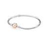 925 Sterling Silver Geometric Square Head Snake Chain Bracelet Minimalist Light Luxury Jewelry For Men And Women