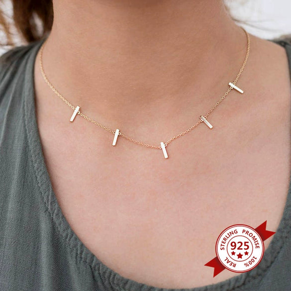 925 Sterling Silver Geometric Square Pendant Necklace With Copper Pendant And Snake Bone Chain Minimalist Electroplated Unisex Necklace