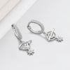 925 Sterling Silver Geometric Star Earrings For Women Romantic Fashion Electroplated Luxury Earrings