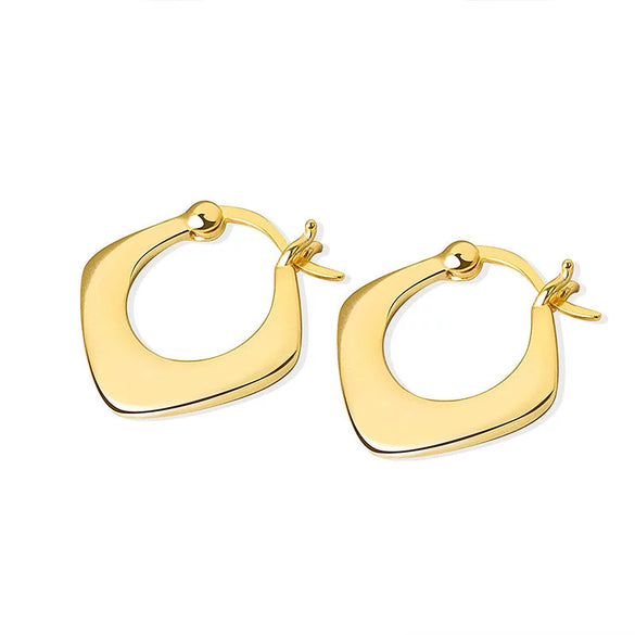 925 Sterling Silver Geometric Stud Earrings Simple Minimalist Daily Wear Earrings For Women