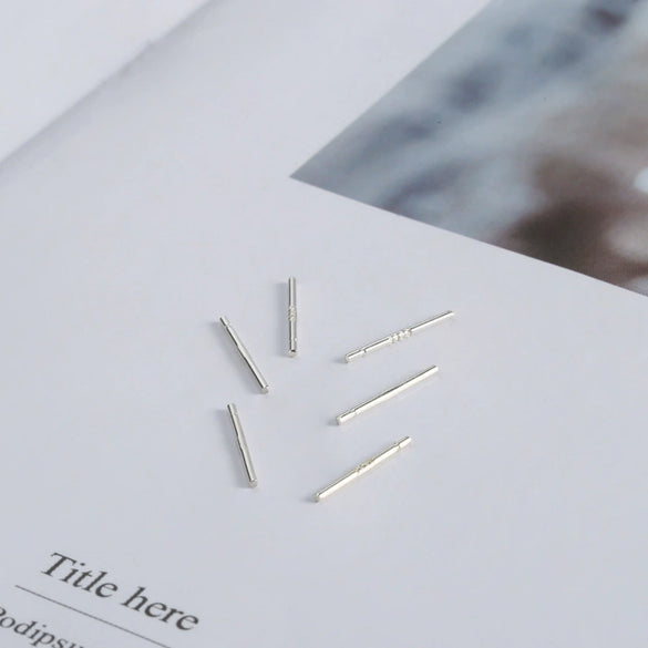 925 Sterling Silver Geometric Stud Earrings Simple Minimalist Electroplated Hypoallergenic Ear Jewelry For Women