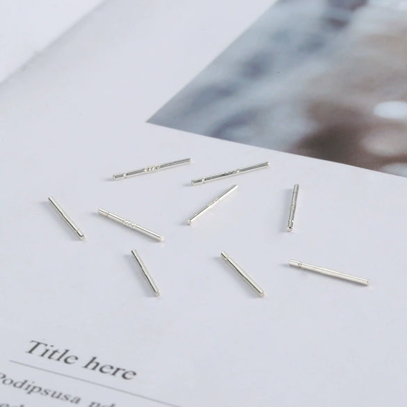 925 Sterling Silver Geometric Stud Earrings Simple Minimalist Electroplated Hypoallergenic Ear Jewelry For Women