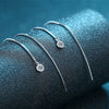 925 Sterling Silver Geometric Tassel Drop Earrings With Round Stone Inlay Simple Floral Style Earrings For Women