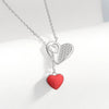 925 Sterling Silver Geometric Tassel Necklace With Crystal Heart Pendant Two Tone Electroplated Clavicle Chain For Women