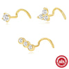 925 Sterling Silver Geometric Unisex Closed Nose Ring Body Piercing Jewelry With Environmentally Friendly Plating