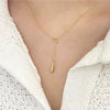 925 Sterling Silver Geometric Water Drop Necklace