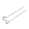 925 Sterling Silver Geometric Water Ripple Ear Line And Ear Buckle Earrings Electroplated Distinctive Minimalist Jewelry