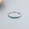Sterling Silver Geometric Women's Ring Set With Diamonds