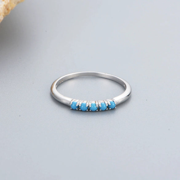 Sterling Silver Geometric Women's Ring Set With Diamonds