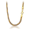 925 Sterling Silver Geometric Woven Square Necklace With Electroplated Finish And Chopin Chain For Unisex