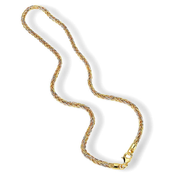 925 Sterling Silver Geometric Woven Square Necklace With Electroplated Finish And Chopin Chain For Unisex