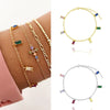 925 Sterling Silver Geometric Zircon Bracelet For Women Simple Fashion Electroplated Ins Style Jewelry Accessory