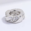 Sterling Silver Gold Plated Zirconium Round Spacer Beads For Bracelet Accessories