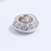 Sterling Silver Gold Plated Zirconium Round Spacer Beads For Bracelet Accessories