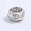 Sterling Silver Gold Plated Zirconium Round Spacer Beads For Bracelet Accessories